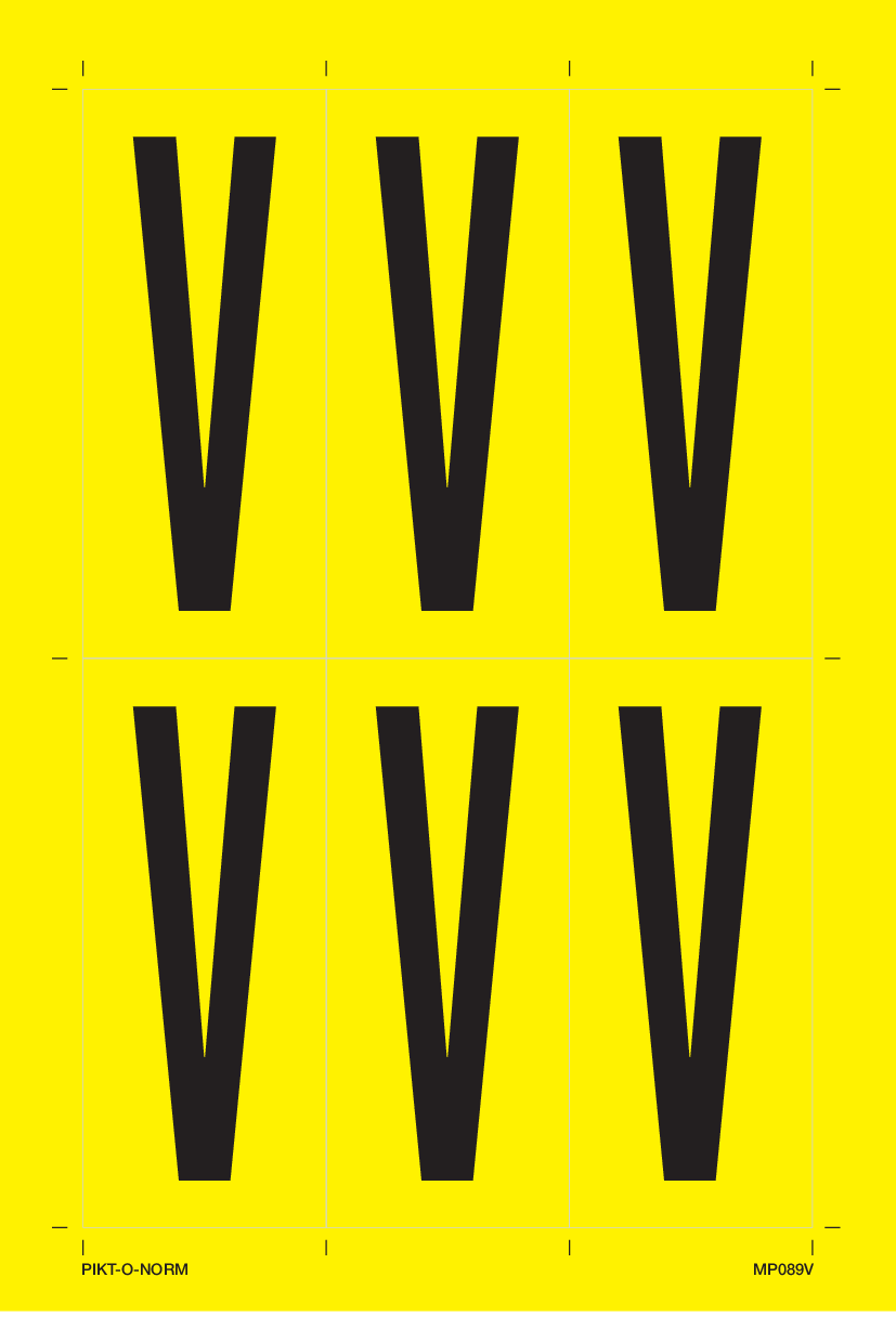 LETTRE V SUR FEUILLE