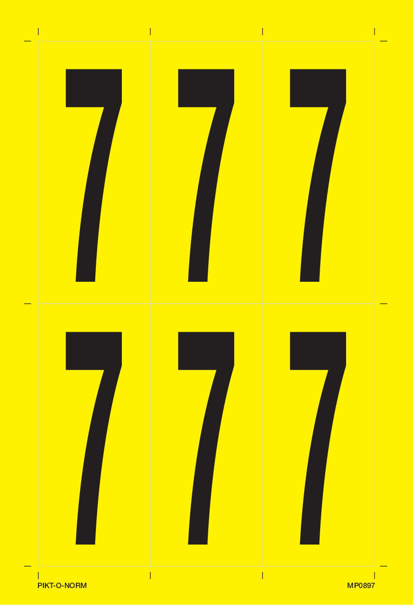 CHIFFRE 7 SUR FEUILLE