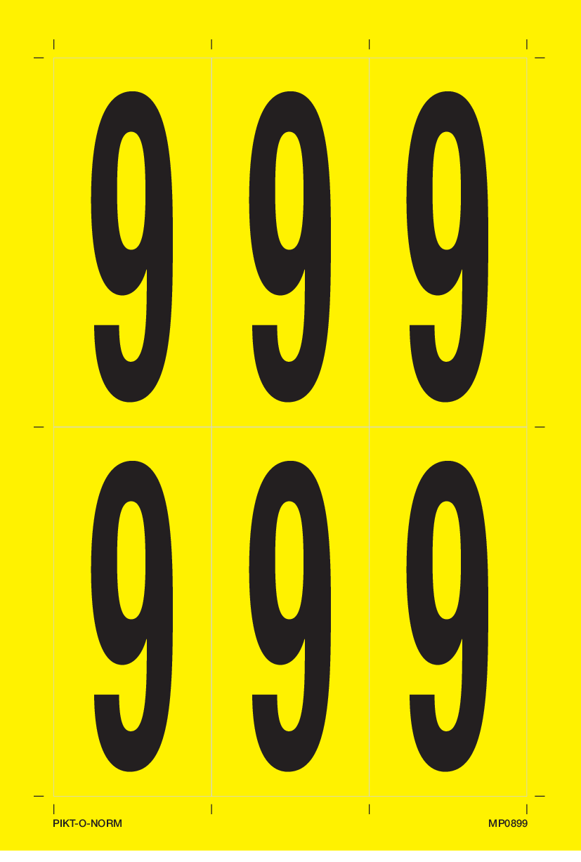 CHIFFRE 9 SUR FEUILLE