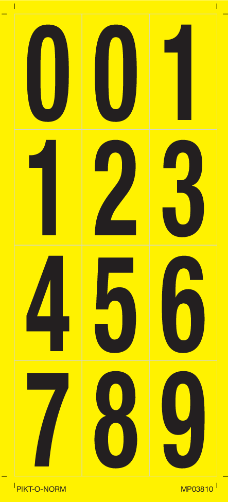 CHIFFRES 0-9 SUR FEUILLE