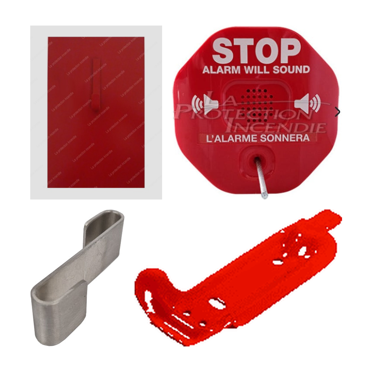 Blusser: brandblusserdragers, anti-diefstal voor blusser, brede platte s-haak alu. vr brandblusser, wandhouders voor blussers
