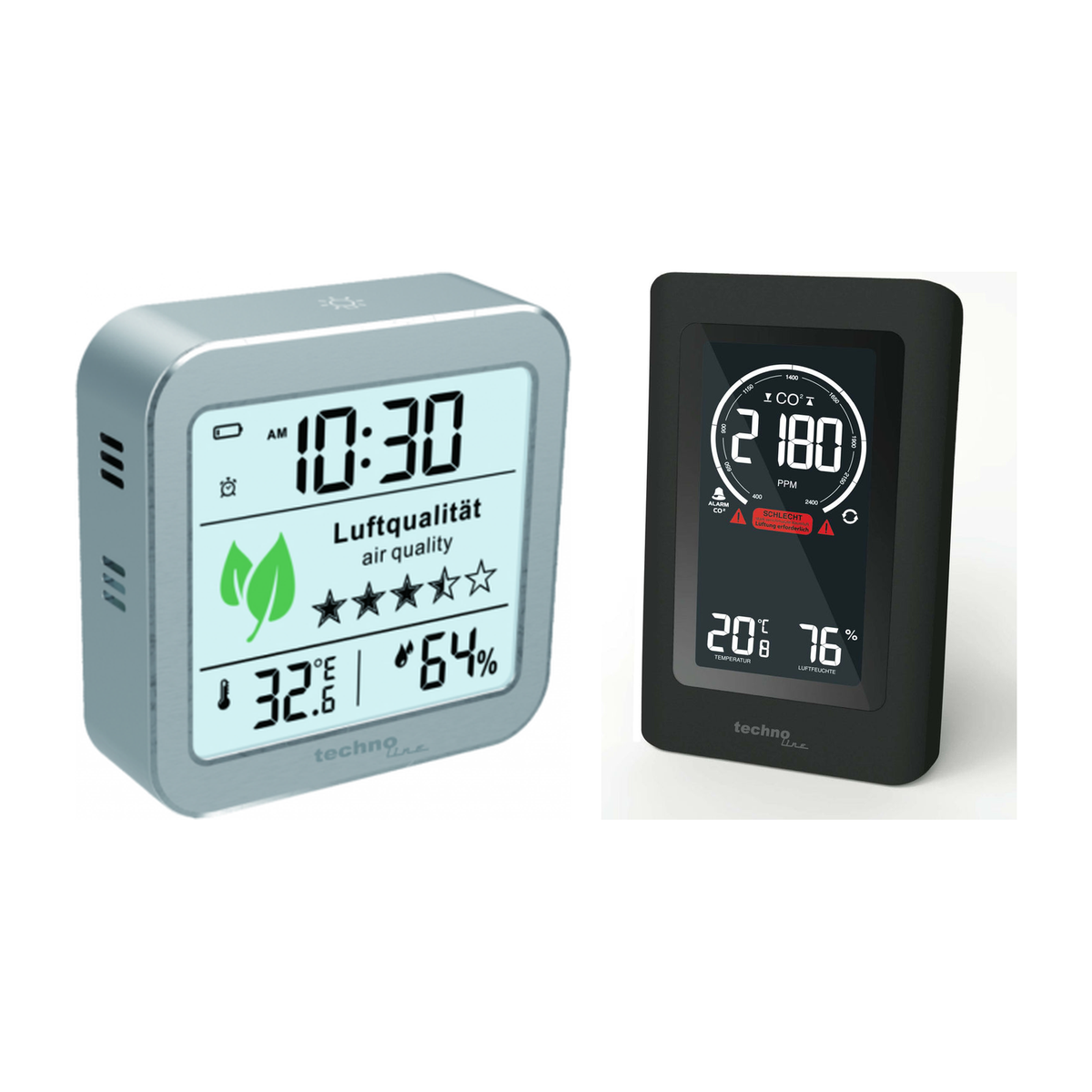 CO2 monitor: technoline luchtkwaliteitsmeter, technoline co2 meter