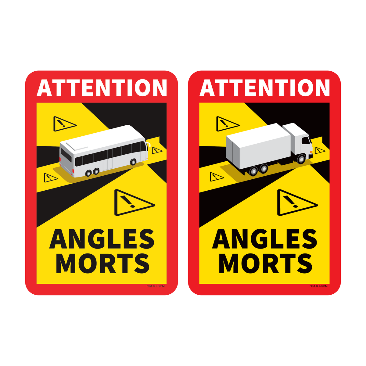 Dode hoek: attention angles morts, attention angles morts vrachtwagens