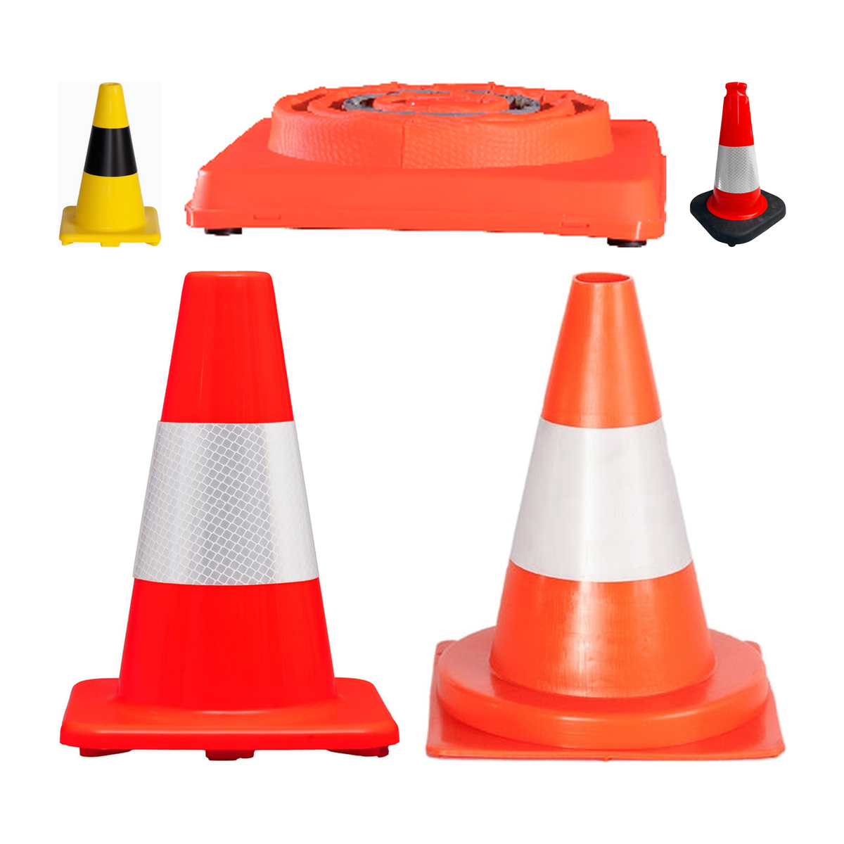 Kegels: verkeerskegels geel/zwart, verkeerskegels inklapbaar-opvouwbaar, kegel pvc verzwaard rood/wit klasse ii, verkeerskegel pvc rood/wit klasse ii, verkeerskegel pvc oranje/wit
