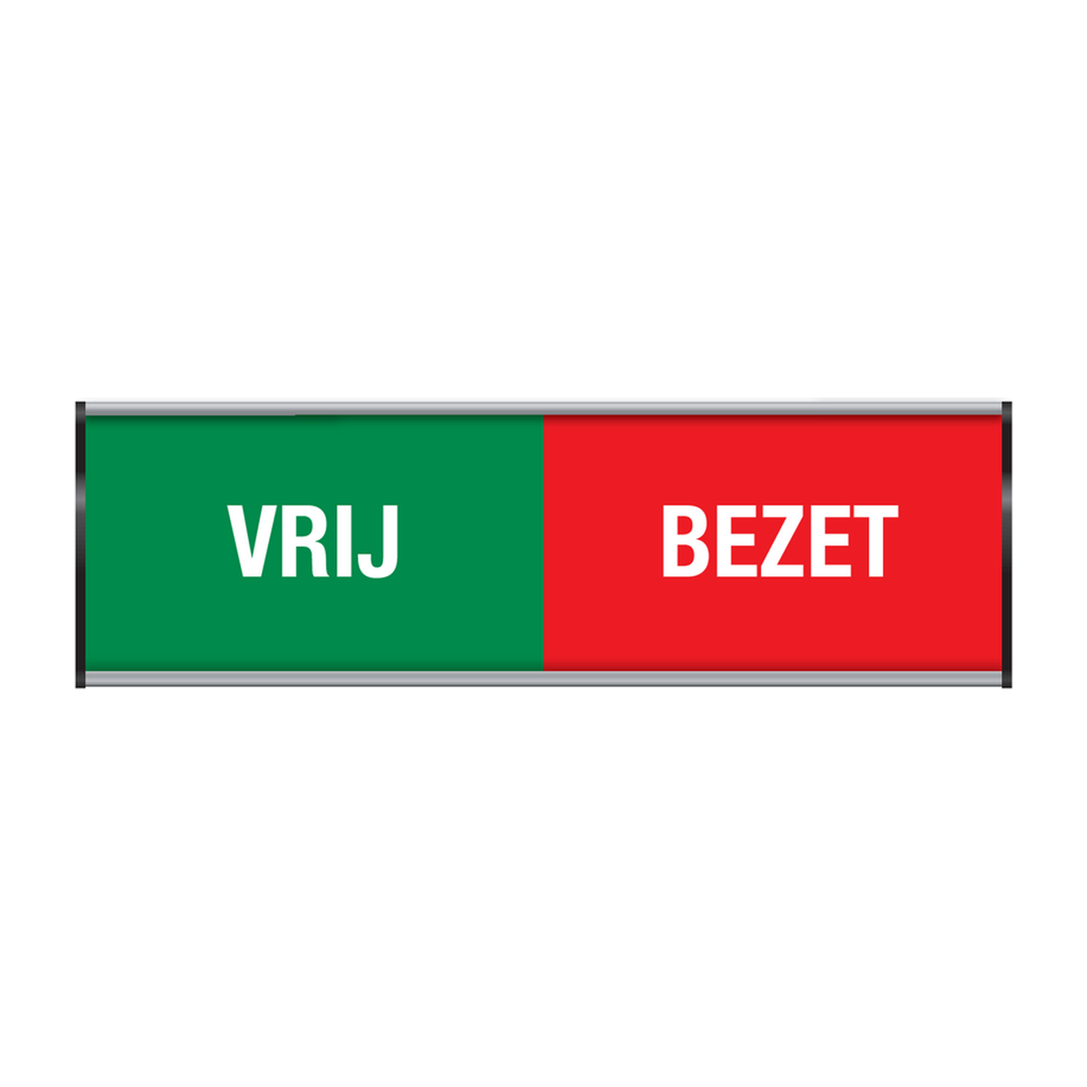 Vrij/Bezet: vrij-bezet indoor schuifprofiel