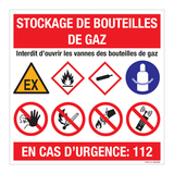 STOCKAGE DE BOUTEILLES DE GAZ, INTERDIT.
