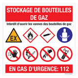 STOCKAGE DE BOUTEILLES DE GAZ, INTERDIT.