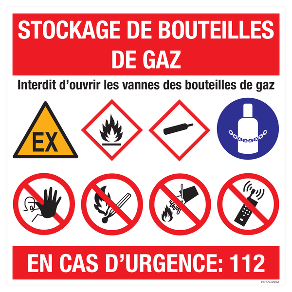 STOCKAGE DE BOUTEILLES DE GAZ, INTERDIT.