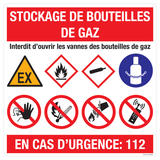 STOCKAGE DE BOUTEILLES DE GAZ, INTERDIT.