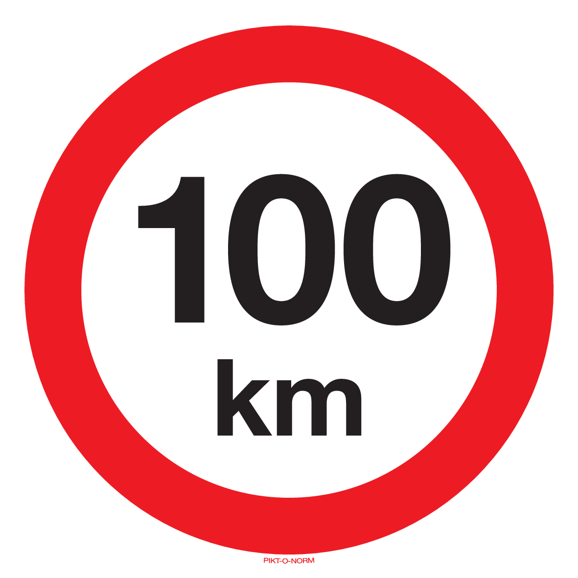 MAXIMUM SNELHEID 100 KM
