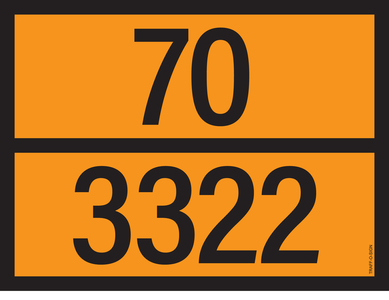 PANNEAU ADR AVEC CODE DE DANGER 70/3322