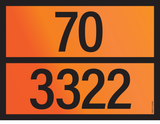 PANNEAU ADR AVEC CODE DE DANGER 70/3322