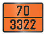 PANNEAU ADR AVEC CODE DE DANGER 70/3322