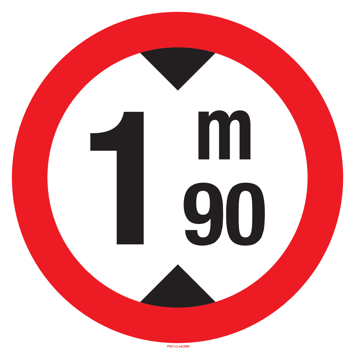 MAXIMUM HOOGTE: 1M90