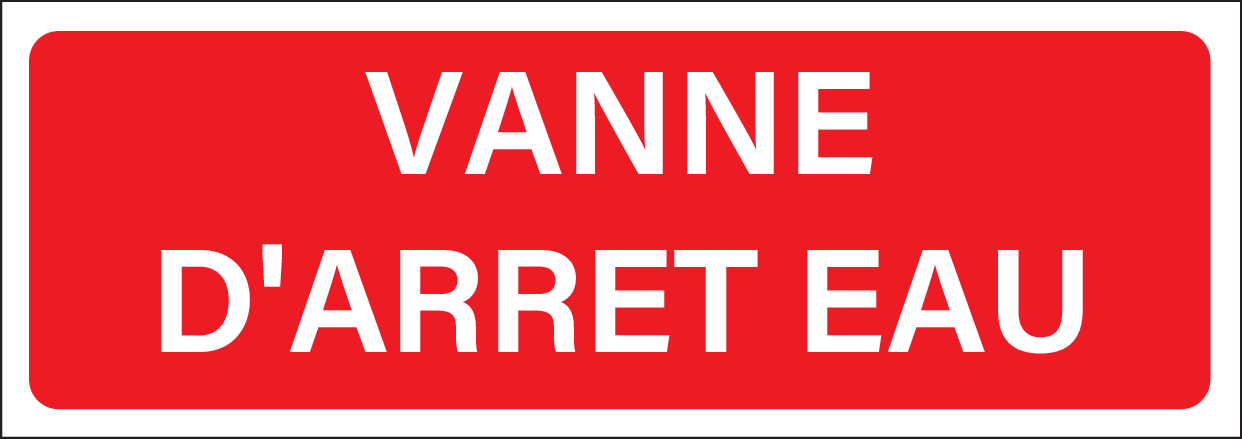 VANNE D'ARRÊT EAU