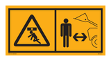 DANGER DE CHOC VERTICAL. GARDEZ DISTANCE