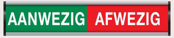 AANWEZIG-AFWEZIG INDOOR GLISSIÈRE
