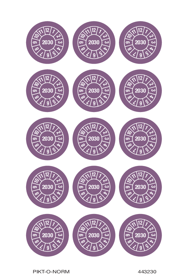 2030, PASTILLES CALENDRIER VIOLET