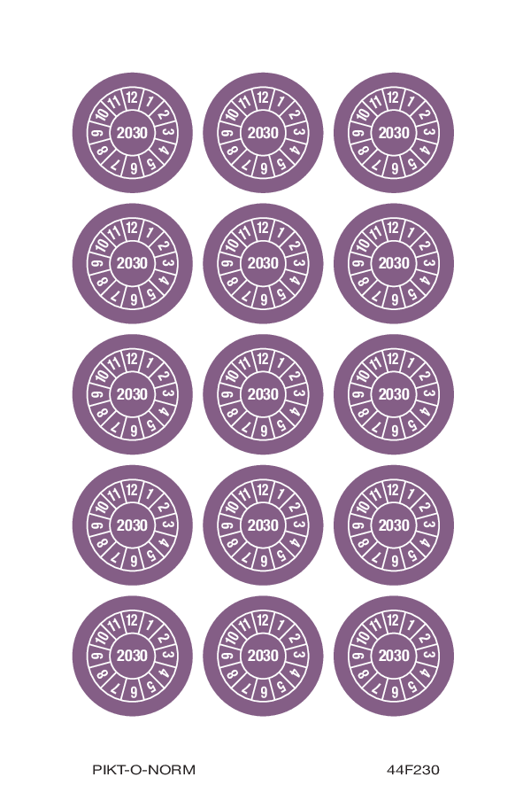 2030, PASTILLES CALENDRIER VIOLET