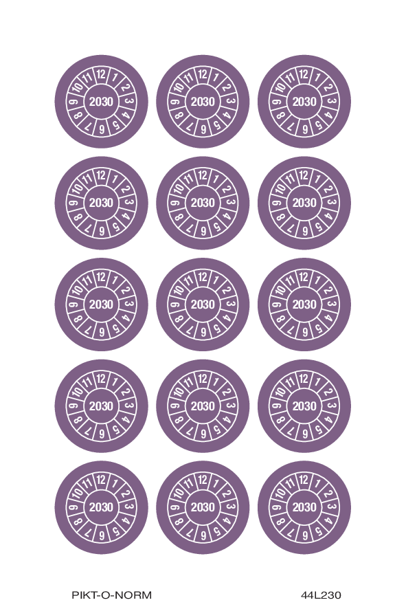 2030, PASTILLES CALENDRIER VIOLET