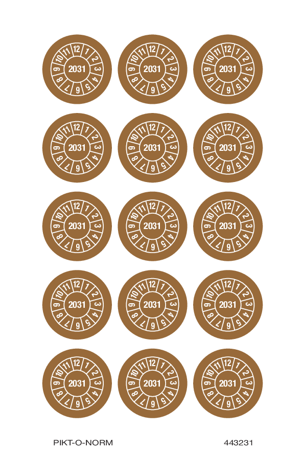 2031, PASTILLES CALENDRIER BRUN