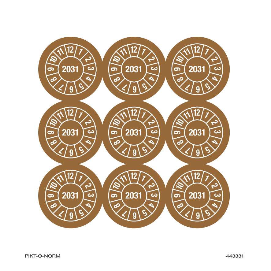 2031, PASTILLES CALENDRIER BRUN