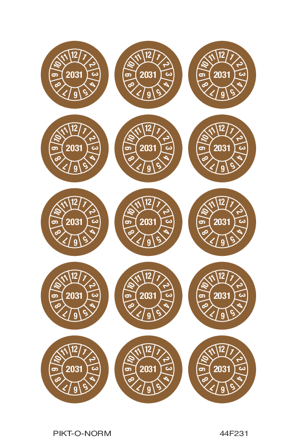 2031, PASTILLES CALENDRIER BRUN