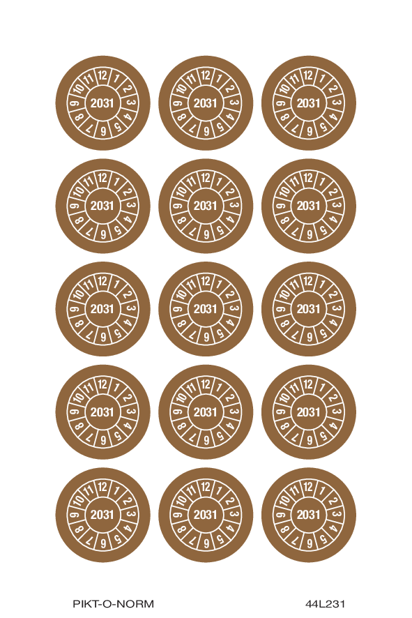 2031, PASTILLES CALENDRIER BRUN