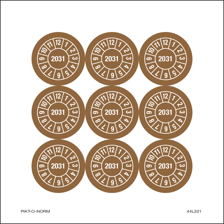 2031, PASTILLES CALENDRIER BRUN