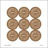 2031, PASTILLES CALENDRIER BRUN