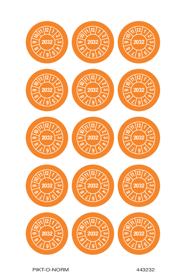 2032, PASTILLES CALENDRIER ORANGE