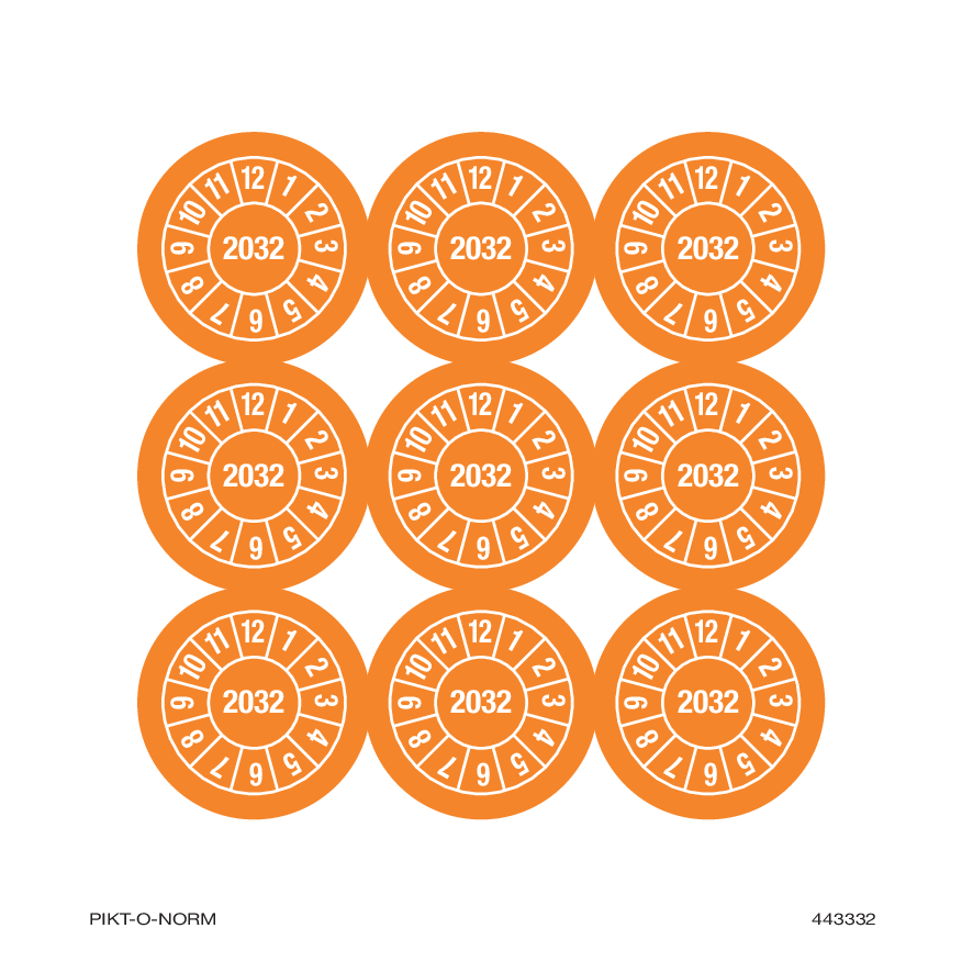 2032, PASTILLES CALENDRIER ORANGE