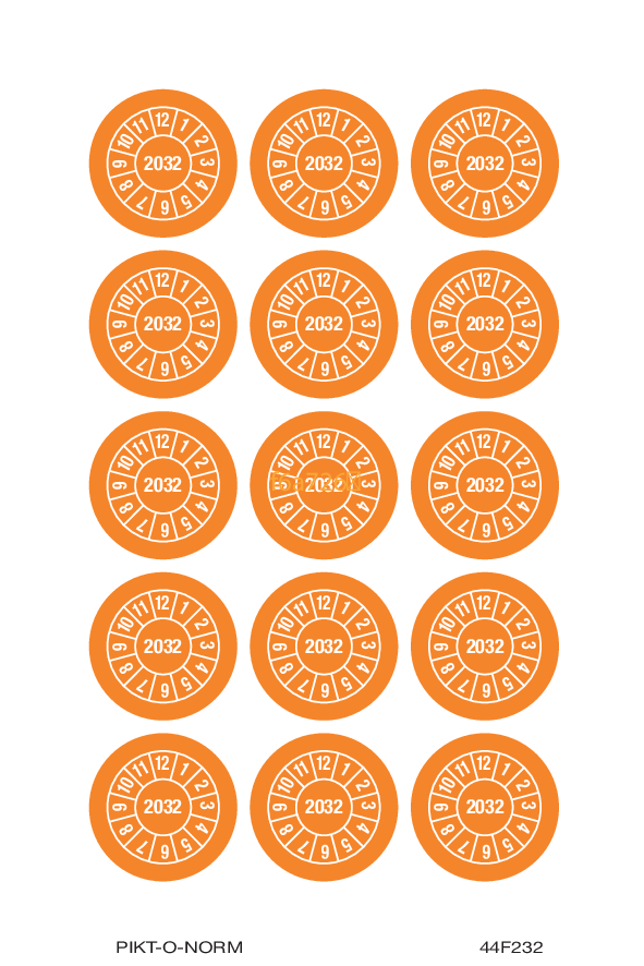 2032, PASTILLES CALENDRIER ORANGE