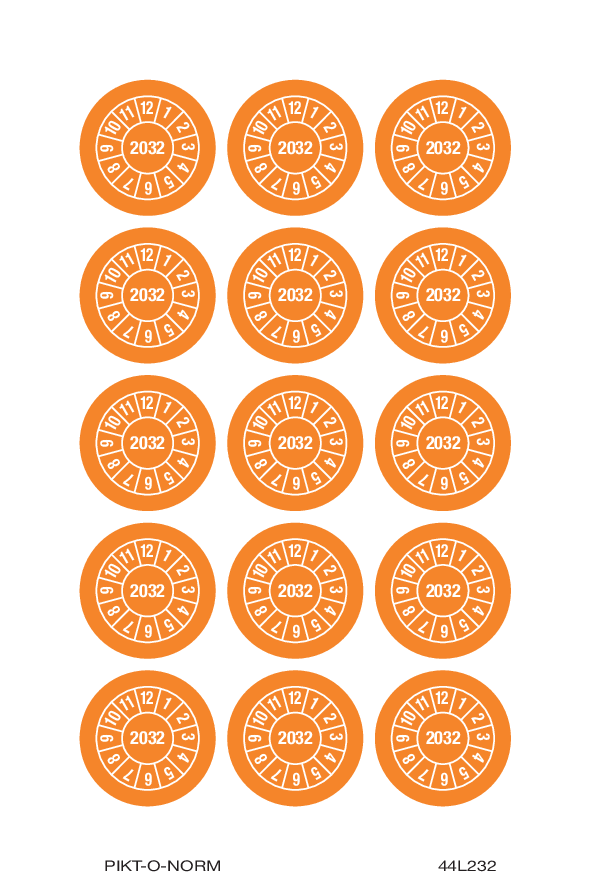 2032, PASTILLES CALENDRIER ORANGE