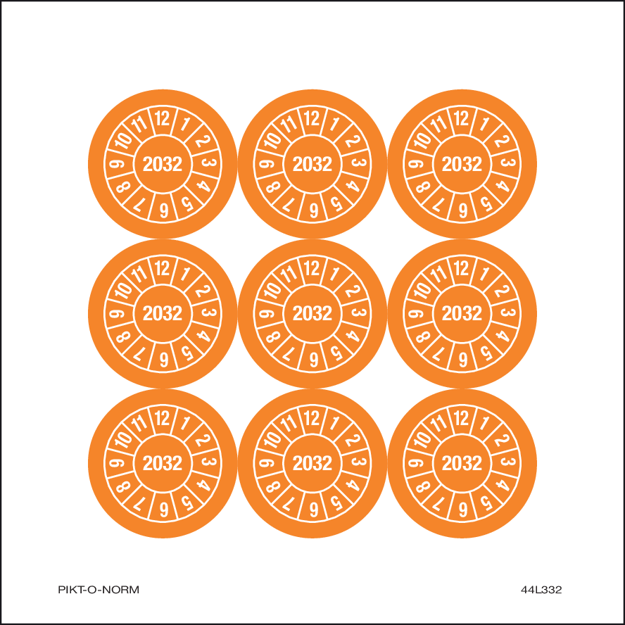 2032, PASTILLES CALENDRIER ORANGE