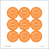 2032, PASTILLES CALENDRIER ORANGE