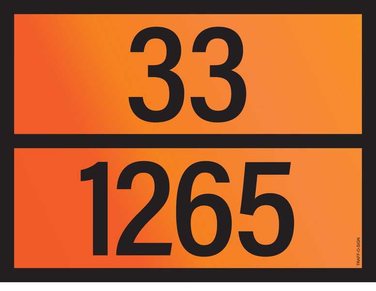 ADR BORD MET GEVARENCODE 33/1265