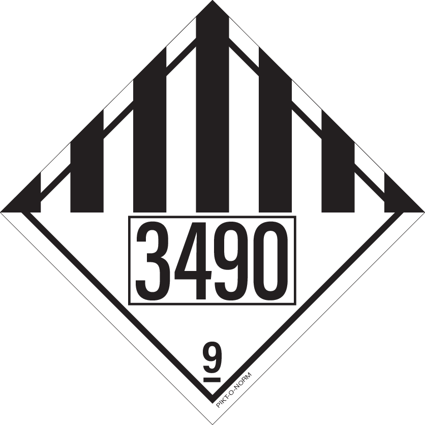 IMO 9.0. MAT.& OBJETS DANG.DIV. UN 3490