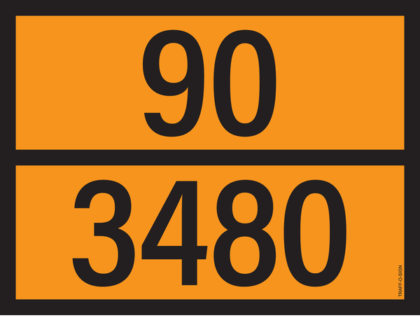 PANNEAU ADR AVEC CODE DE DANGER 90/3480