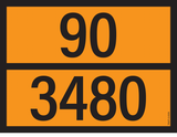 PANNEAU ADR AVEC CODE DE DANGER 90/3480
