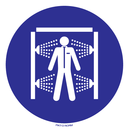 GEBRUIK DE DECONTAMINATIE DOUCHE