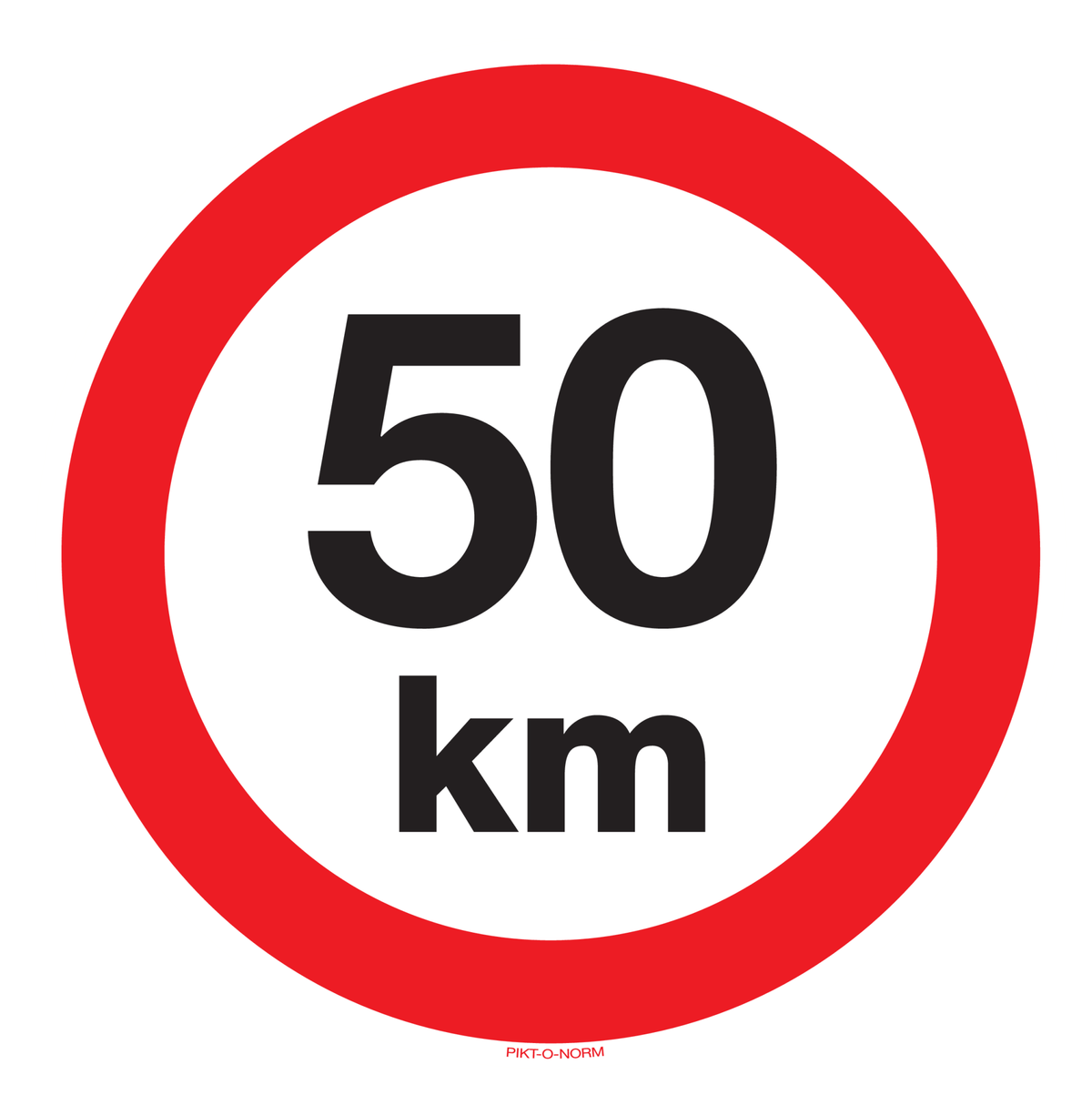 MAXIMUM SNELHEID 50 KM