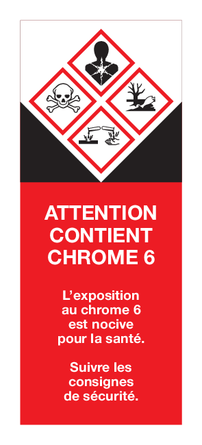 ATTENTION, CONTIENT CHROME 6