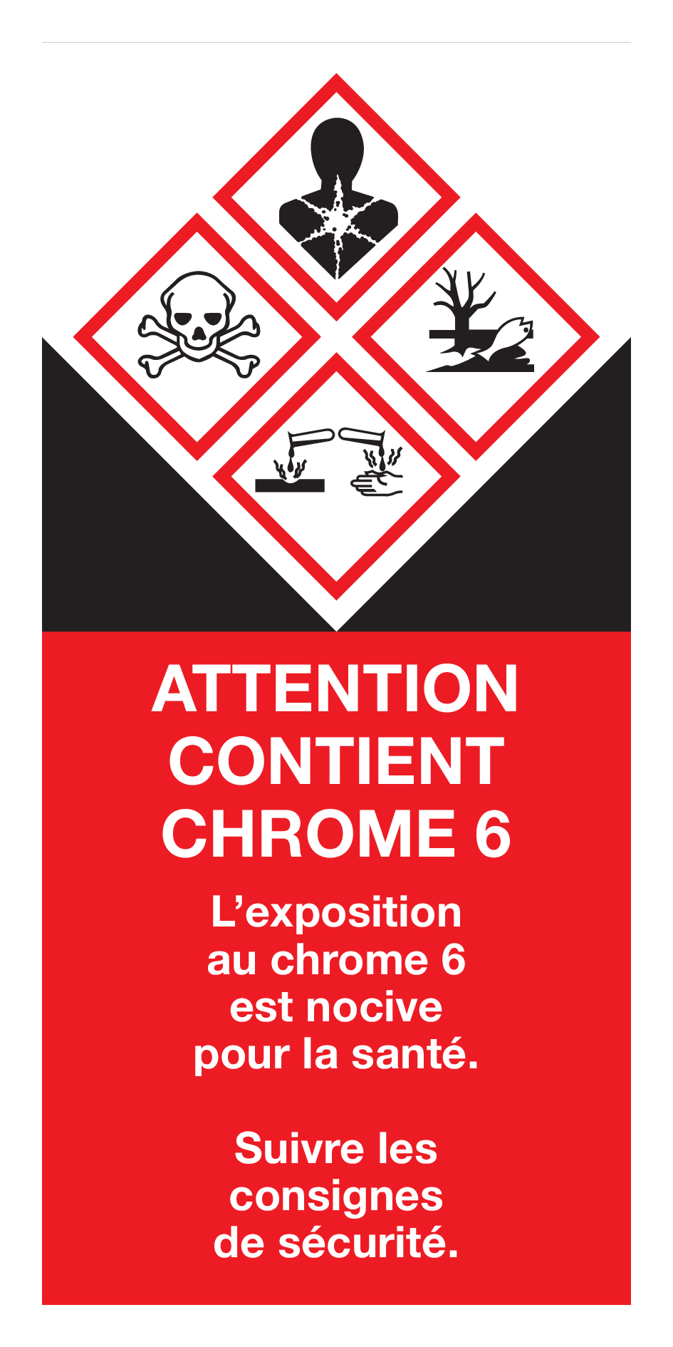 ATTENTION, CONTIENT CHROME 6