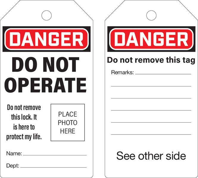 VEILIGHEIDSLABELS "DANGER DO NOT OPERATE
