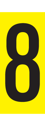 8, CHIFFRE SUR FEUILLE MAGNÉTIQUE