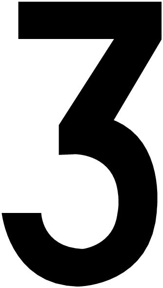 3, CHIFFRE DÉCOUPÉ