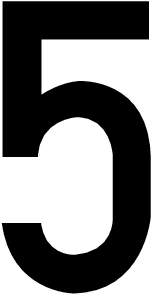 5, CHIFFRE DÉCOUPÉ