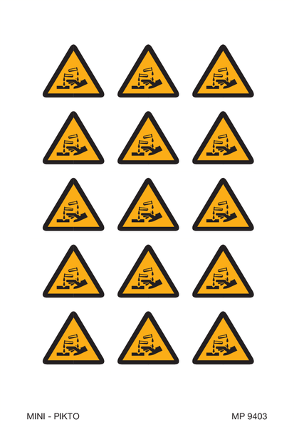 AVERTISSEMENT SUBSTANCES CORROSIVES