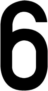 6, CHIFFRE DÉCOUPÉ